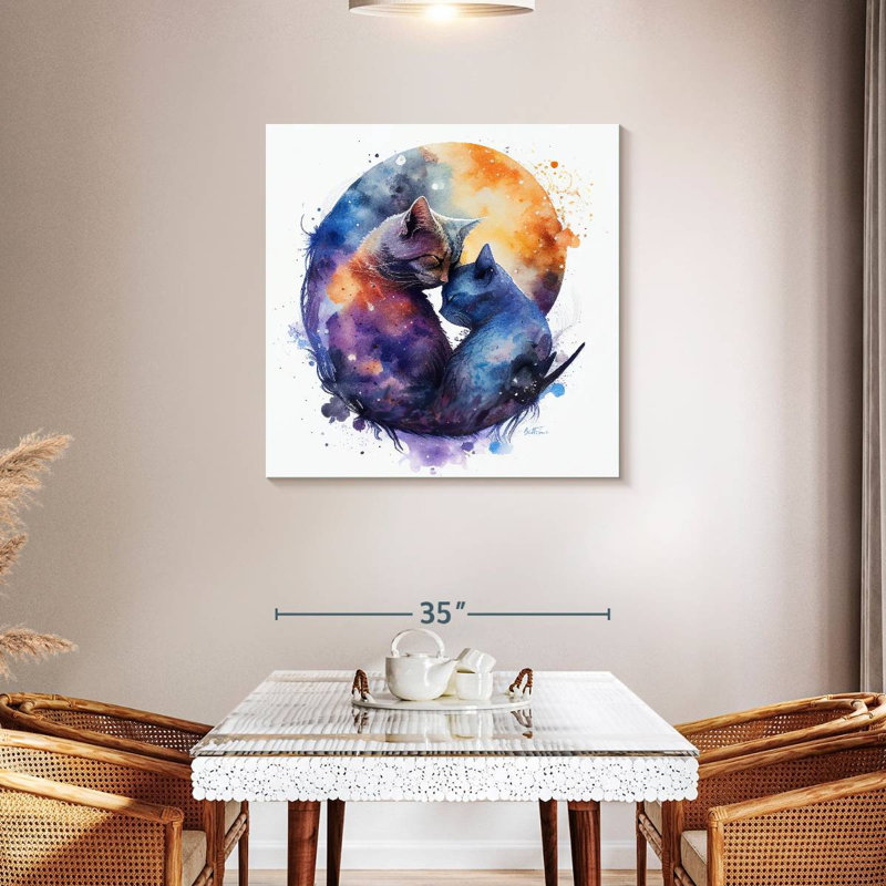 Crowle Loving Cats, 36" H x 36" W