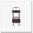 Merlot and Brass 2-shelf Serving Cart