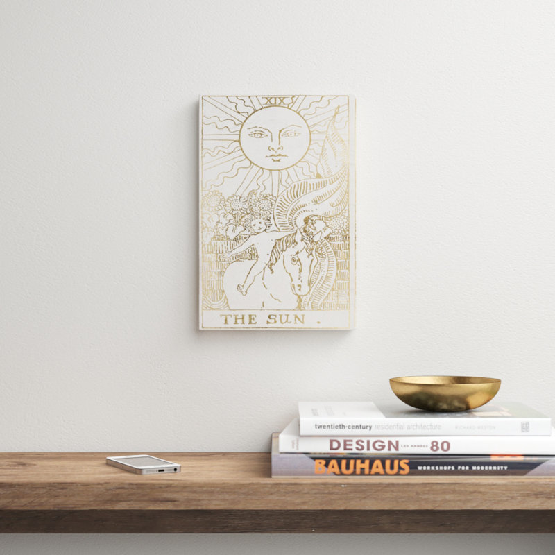 «The Sun Tarot Luxe», impression sur toile tendue, H 15 po x l 10 po, Toile tendue