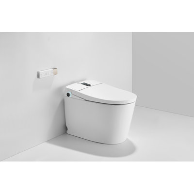 Smart Bidet Toilet with 10-Inch Rough-In, Auto Open/Close Lid, Auto Flush, Heated Seat, Warm Water Wash, Air Dryer, Digital Display, Night Light, Deodorizer and Antibacterial Glaze,T305W-10