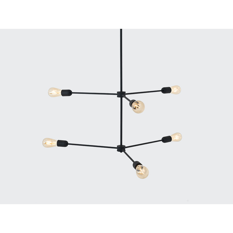 Triso 6 - Light Unique/Statement Pendant, Black