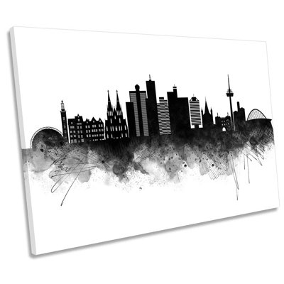 Cologne Abstract City Skyline - Wrapped Canvas Print