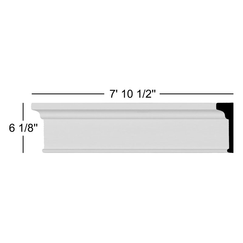 Primed White Polyurethane Crown Panel Moulding 94.5"