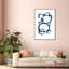 Modern Single Line Geometric Bear Print-69342179-69342183