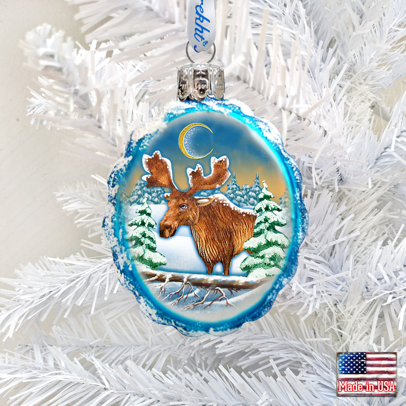 Keepsake 3'' Handmade Glass Photo Ornament
