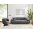 MINIMORE Modern Wallas 3Seater Sofa&Dodo Swivel Chair Livingroom Set