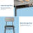 5-Piece Dining Table Set For 4 With Storage Rack, Wood Kitchen Table With Upholstered Chairs-1011668725
