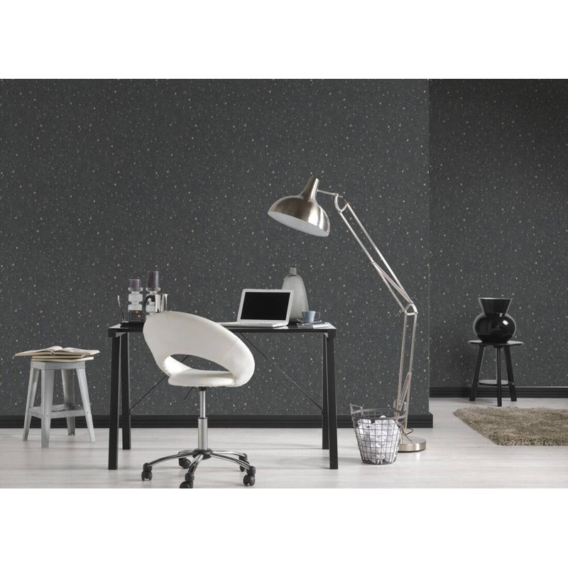 Rouleau de papier peint texturé L 33 pi x l 21 po, Noir anthracite