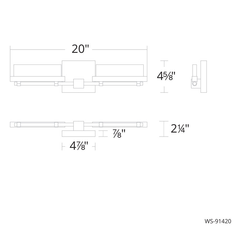 2 - Light LED Vanity Light