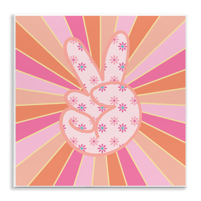 Plaque murale «Beaming Peace Sign» par Jesse Keith