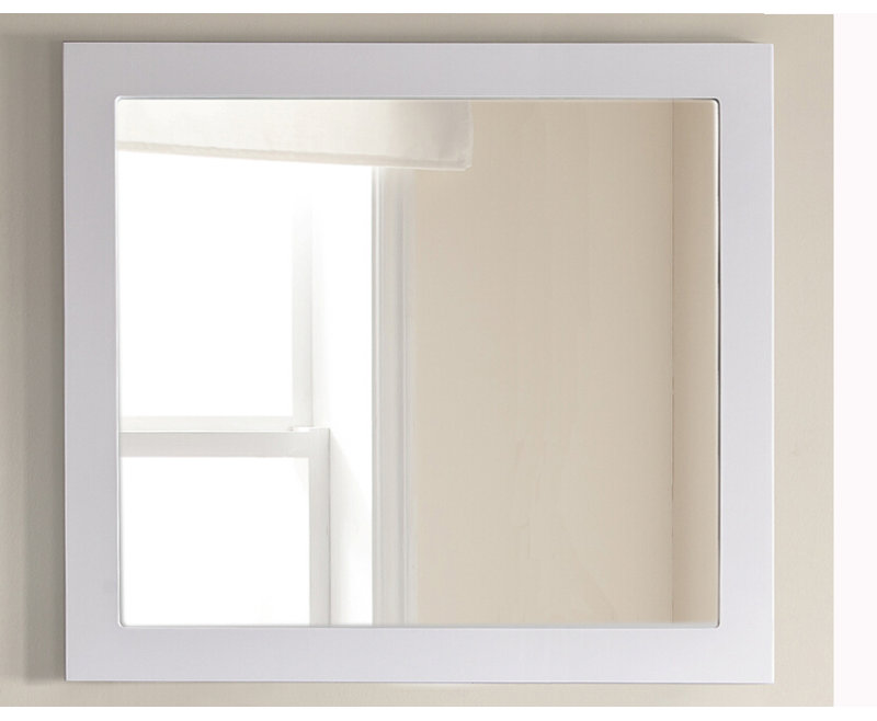 Markes Wood Flat Wall Mirror, Maple Gray