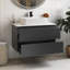 Meuble-lavabo mural 30 po en contreplaqué flottant avec lavabo