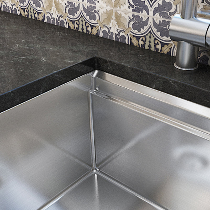 CozyBlock 36'' L Single Bowl Stainless Steel Kitchen Sink, Silver
