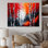 «Path Into the Red Forest I», reproduction sur toile