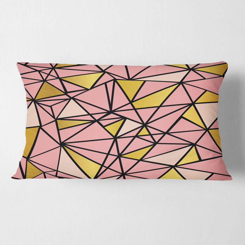Coussin Triangular Gold Design II - Mid-Century