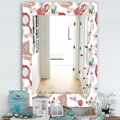 Miroir mural moderne à thé aquarelle
