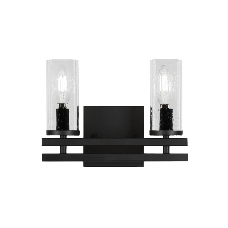 Belmont 2 Light Bath Bar, Black