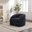 Fauteuil demi-tonneau pivotant rembourré Aunna-249351912