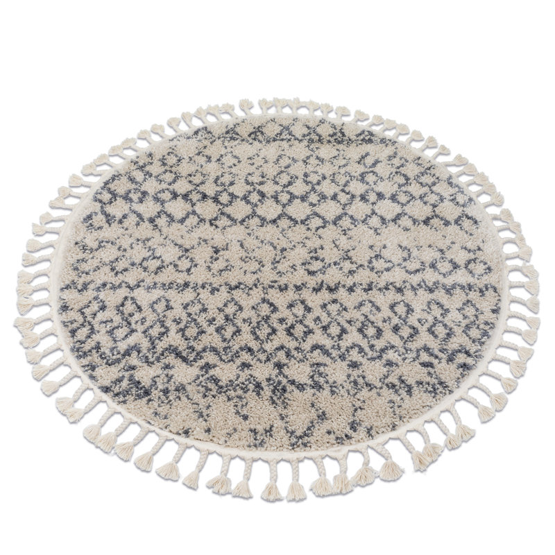 Round Willernie Geometric Area Rug, Round 120cm