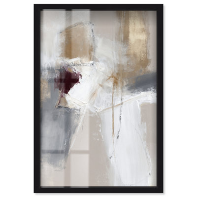 Sanguine profonde II, reproduction sous cadre noir, art mural minimaliste par Art Remedy, 10 x 15 pouces.