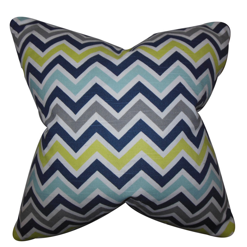 Taie décorative de literie en zigzag howel, Européen, Bleu