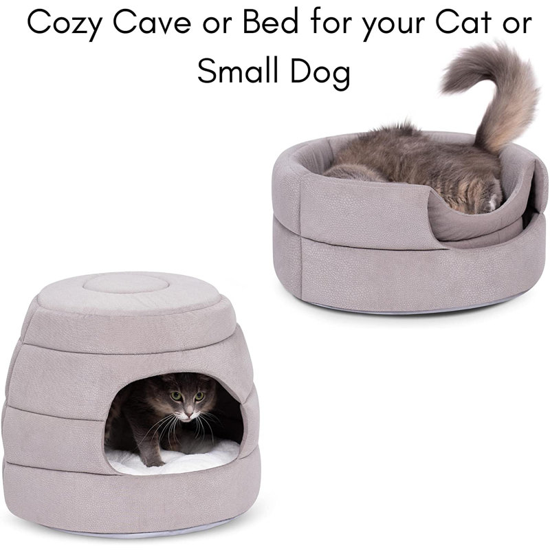 Small Gray Foldable Orthopedic Polyester Pet Bed