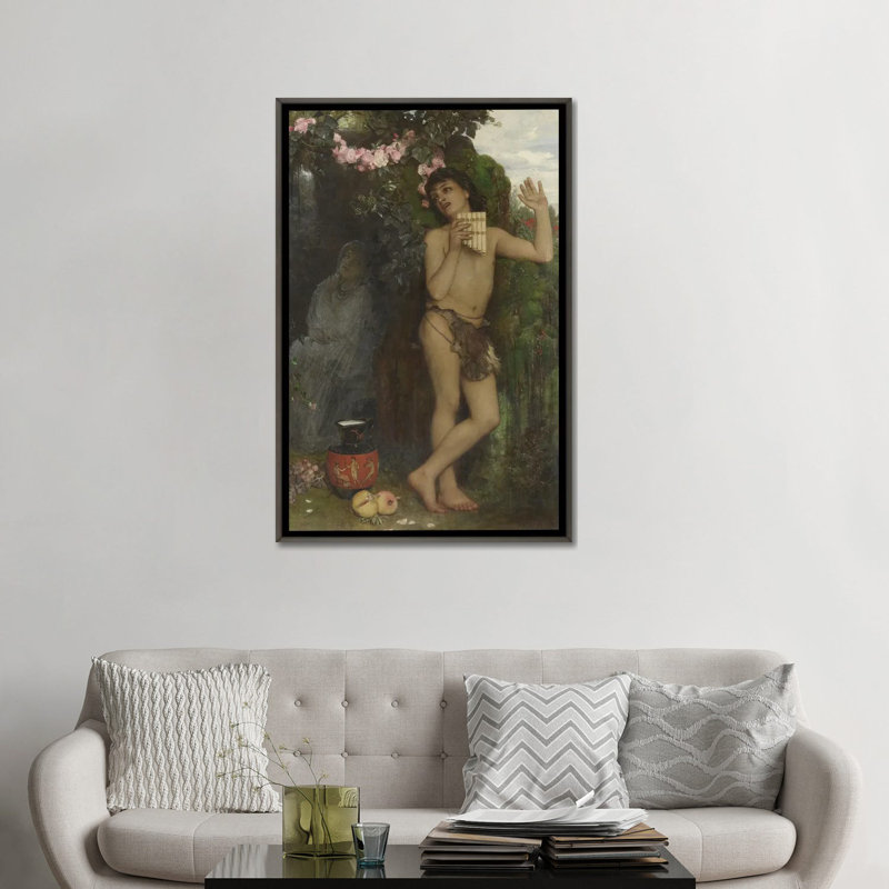 La compliment du berger - ABQ34, H 48 po x l 32 po, Impression sur toile flottante sans passe-partout, Gris