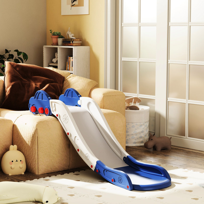 Glissade Safe Couch, bleue - 63 po de long, facile à ranger et à utiliser, pour les tout-petits