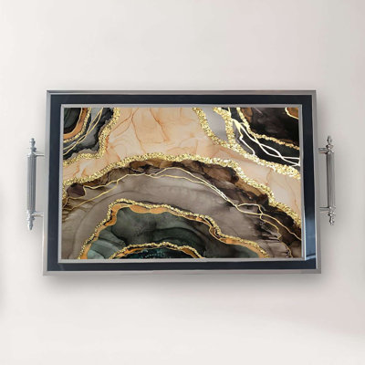Elegant Glass Serving Tray, 19.7 x 11.4 x 1.4 inches | 100% High-Quality Glass | Perfect for Entertaining & Serving | Stylish and Functional Design for Home & Parties | Durable and Easy to Clean