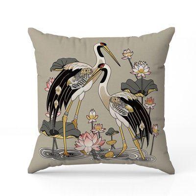 Coussin Crane and Lotus