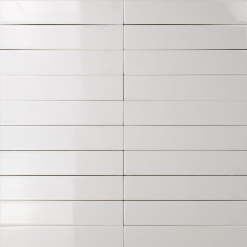 Spectre Glow Glossy 2" x 10" Subway Wall Tile,  Milk/Snow White