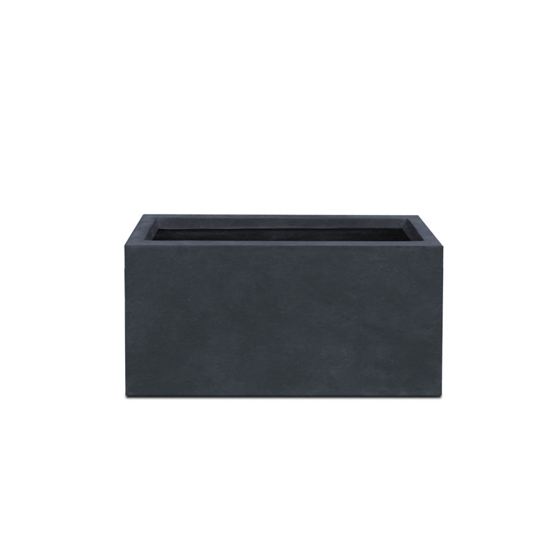 Handmade Pot Planter, Charcoal, 11.8" H x 23.6" W x 10.2" D