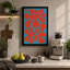 Three Starburst Blooms Mid-Century - Wrapped Canvas-446793827-446793826