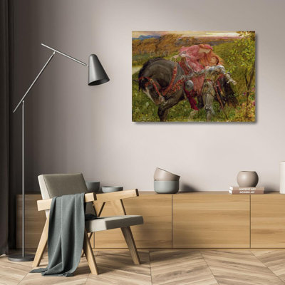 "Study for ‘La Belle Dame Sans Merci’" by  Frank Dicksee - Gallery Wrap Canvas Wall Art