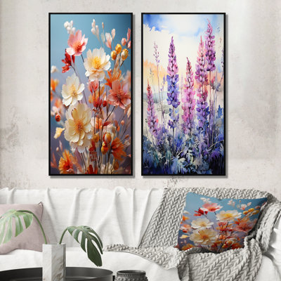 " Meadow Wildflower Whispers " 2 - Pieces