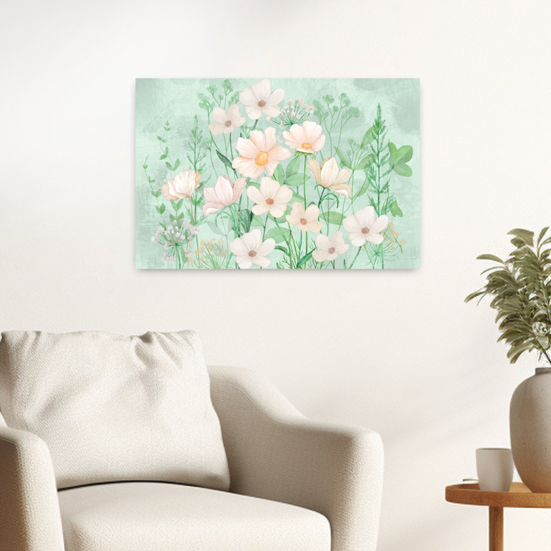 Art floral contemporain Misty Mist, H 24 po x l 16 po