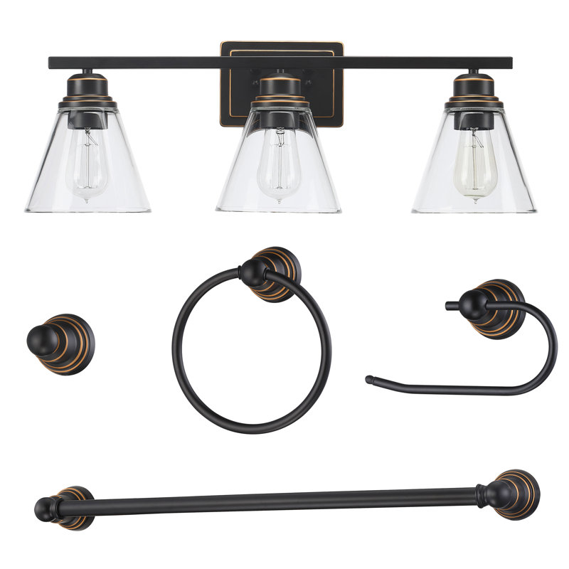 Éclairage pour meuble-lavabo à 3 lumières à intensité variable Siegert, Bronze