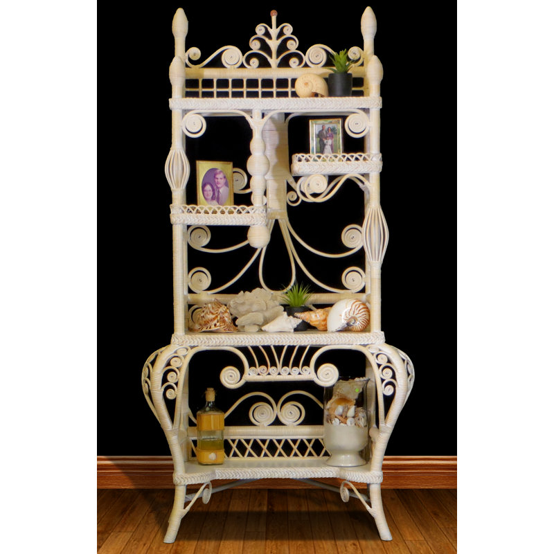 Belmont Geometric Bookcase, Whitewash