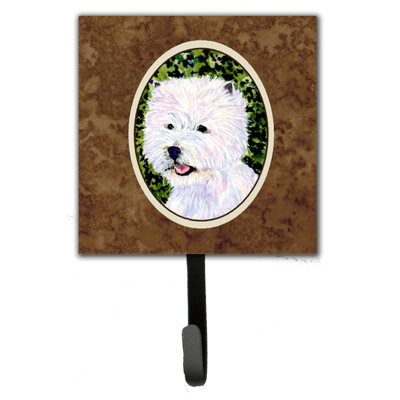 Porte-laisse westie et crochet mural