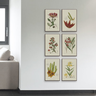 Ensemble de 6 reproductions d’art mural couleur d’automne hexaptych