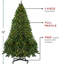 Pre-Lit Full Olympia Pine Artificial Christmas Tree With Clear/White Lights-1892831938