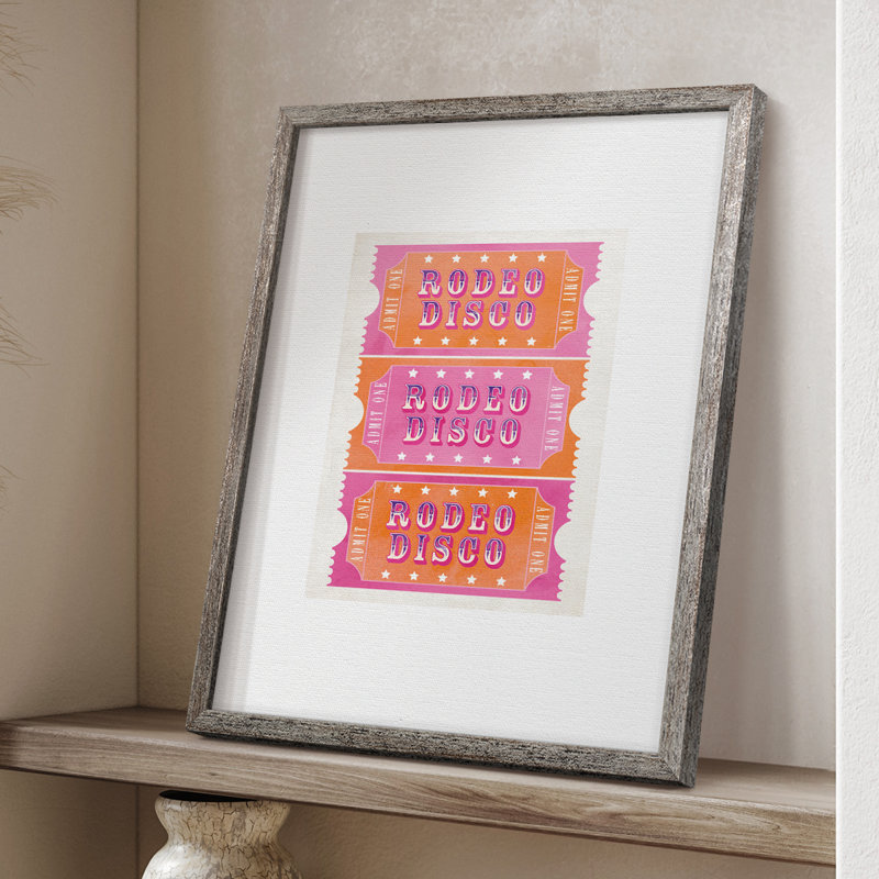 Rodeo Disco Framed Print - Solid Wood