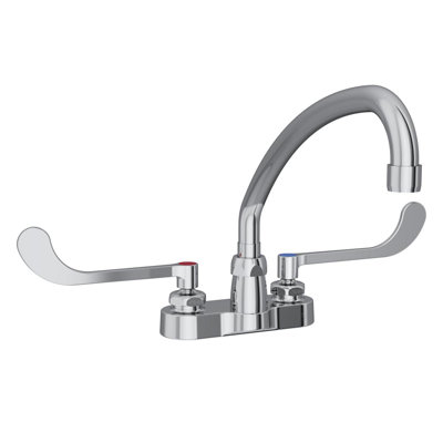 Ensemble de 4 po avec robinet de terrasse exposé et poignées de poignet de 6 po avec bec en arc et tube arqué de 10 po