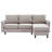 Lyles 83.5" L-shape Sectional Sofa With Armrest And Moveable Ottoman Black Legs Seater For 4-109867528