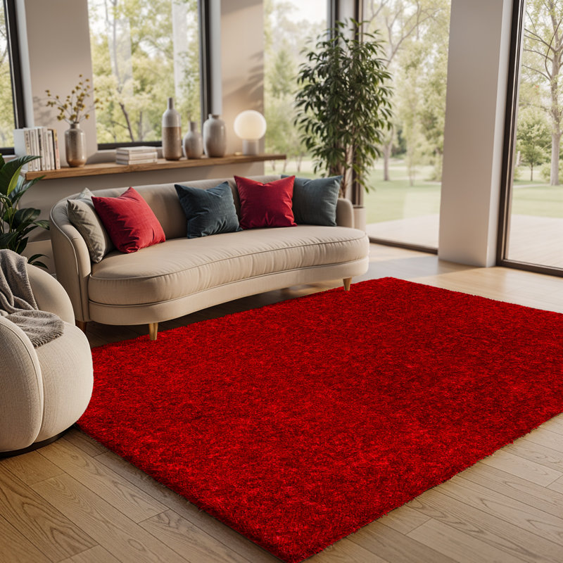 Ridout Power Loom Rug, Haute Red, Rectangle 160 x 213 cm, Polyester