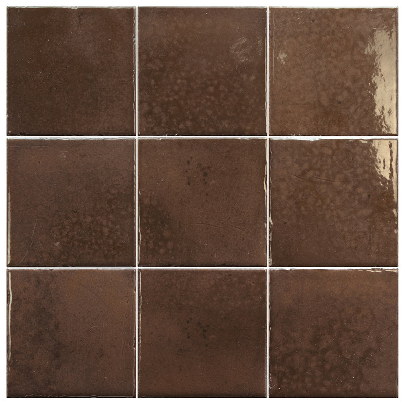 Bohemian Living | 4"x4" Decorative Porcelain Wall Tile, Coffee Quartz