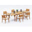 8 Seats 9 Pcs Grade-A Teak Wood Dining Set: 94" Double Extension Rectangle Table And 8 Travota Stacking Arm Chairs #11TV2008-99113190