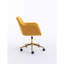Chaise de bureau rotative à hauteur ajustable 360 ° avec pieds en métal dorés et roue universelle