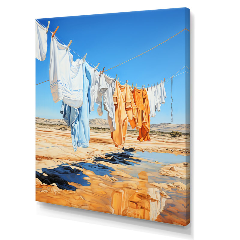 Minimalist Laundry Hanging Out Tshirt 1 - Art mural de blanchisserie, H 20 po x l 12 po x P 1 po