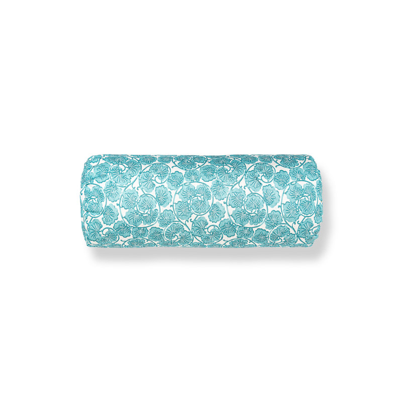Coussin en coton réversible, Turquoise